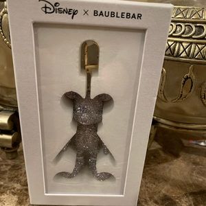 - Baublebar Disney Mickey Mouse Bag Backpack Charm Keychain purple NIB